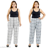 Cotton printed NACNO pajama pack, elasticized waist, stripe print, long-lasting, casual wear for running, yoga, evenings, gym